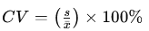 This is a formula for coefficient of variation (CV)